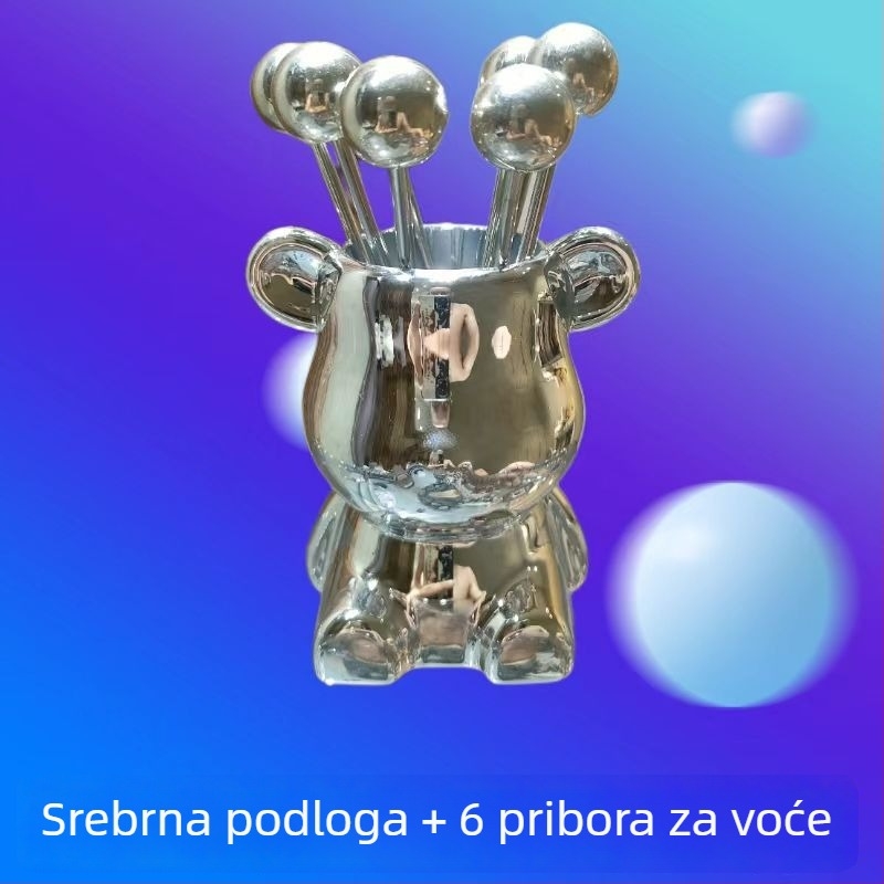 Set vilica za voće od nehrđajućeg čelika, lagani luksuzni stil, retro dizajn, namijenjeno za odrasle