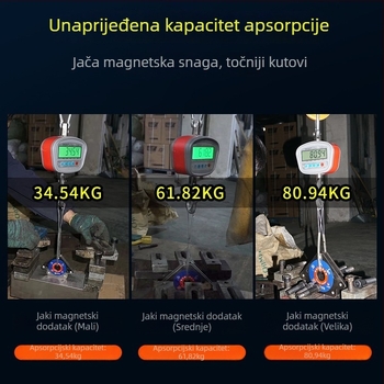 Zavarivački trokutni pozicioner s čvrstim magnetskim zahvatom, pravokutni i kosni kutovi, višestruko fiksiranje