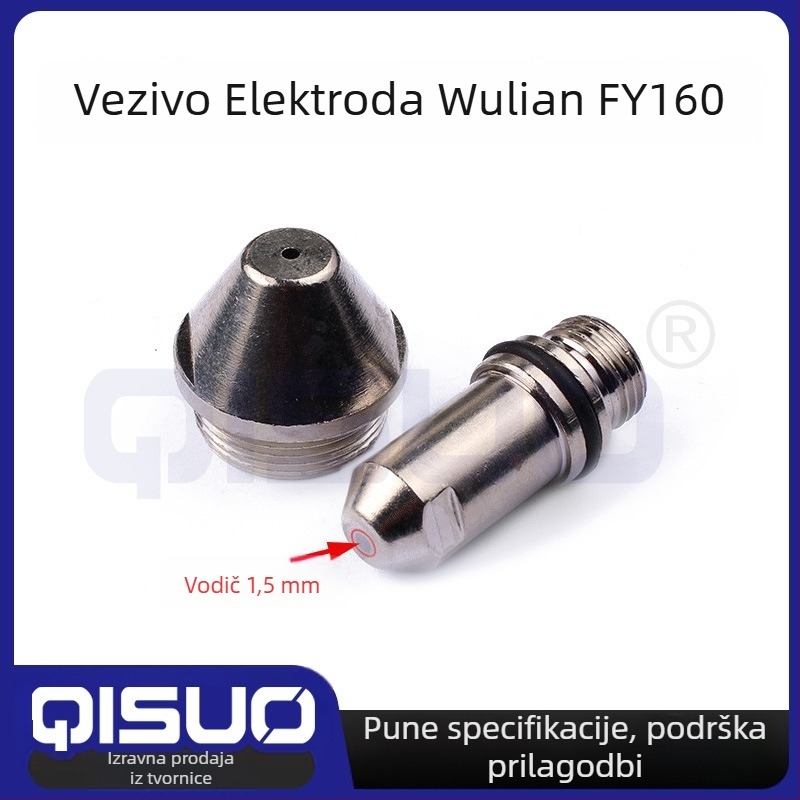 FY160-200A elektroda rezna mlaznica za plazma rezanje – Qi Suo marka, 60A struja, hafnijsko vlakno