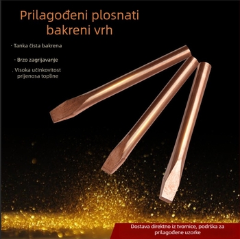 Bakreni plošni vrh lemilice, za zavarivače strojeve, 350-450°C