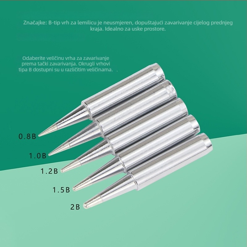 Vrh za lemilo s konstantnom temperaturom, kompatibilan sa stanicama 936 i 908, okrugli i konusni vrh