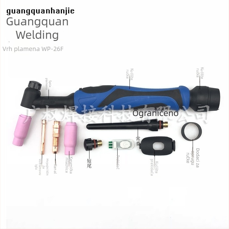 Glava zavarivačkog plamenika WP-26 — bakar, promjer jezgre 1,6–3,2 mm, standardni promjer 29 mm, struja zavarivanja 380 A