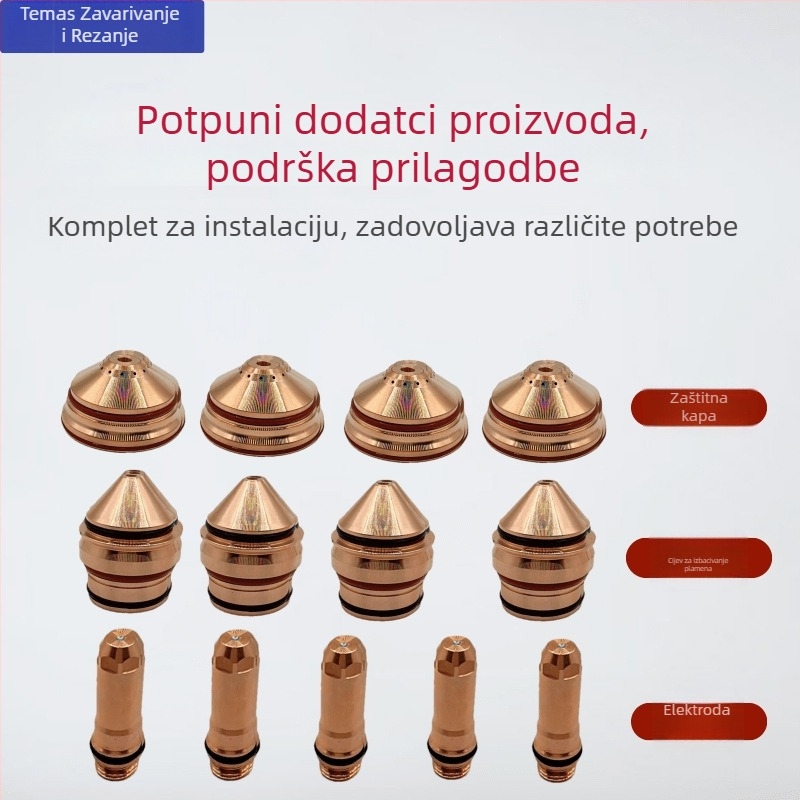Temas mlaznica za plazma rezanje za HPR260A s kontakti elektrodom i zaštitnim poklopcem