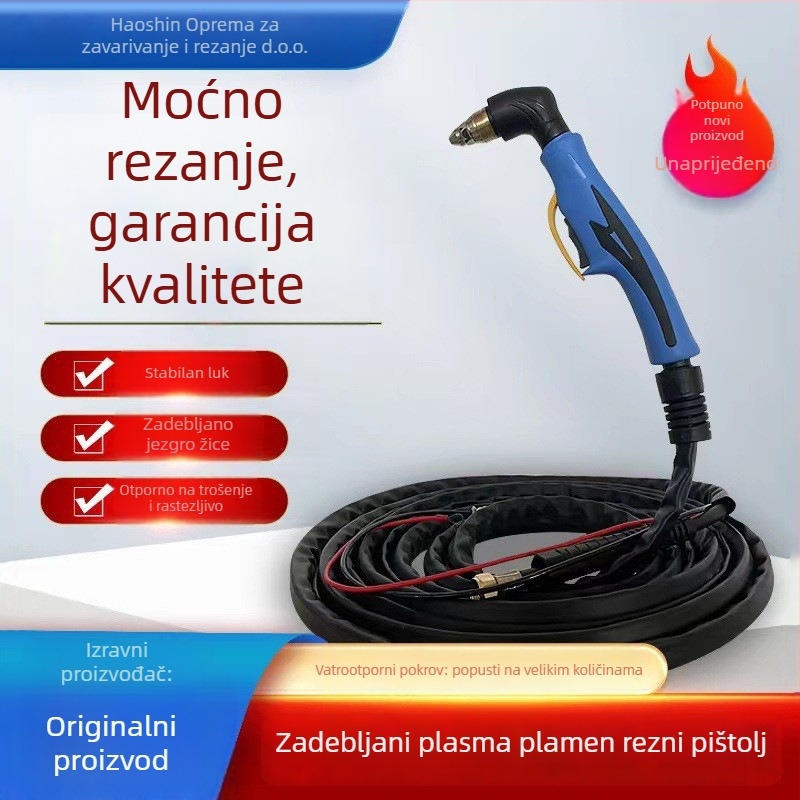 P80 plazma plamenik za rezanje LGK100120 – produženi plamenik za rezanje, mlaznica za rezanje, pištolj za zavarivanje