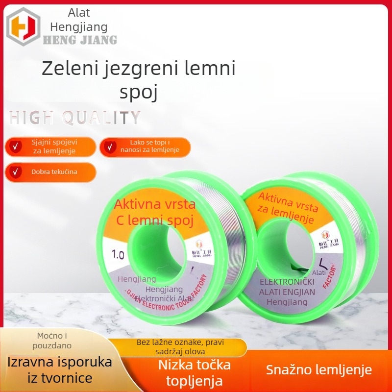 Žica za lemljenje s rosin-ovim jezgrom, tipa C, tin, točka topljenja 180°C