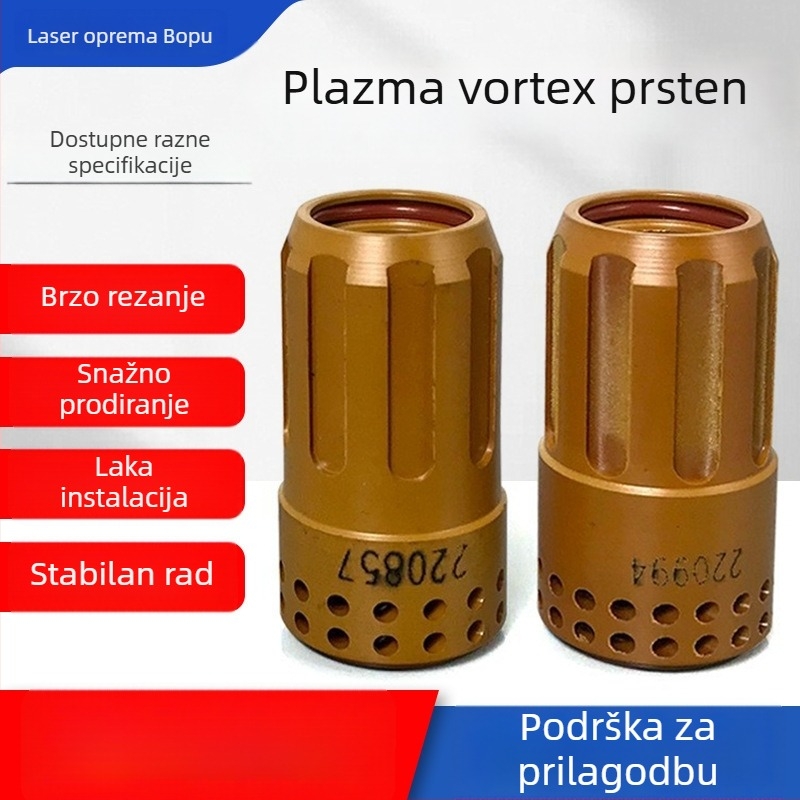 Plazma vrtložni prsten CNC elektroda mlaznica – 85 rezna mlaznica, vodljiva mlaznica 105A (dijelovi 220857/220994)
