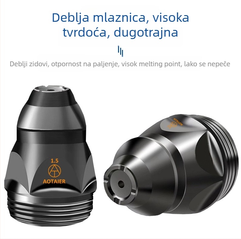 Set mlaznica elektrode za plazma rezanje, Black King Kong P80, hafnijski žica, zrak-plazma, DC radna struja