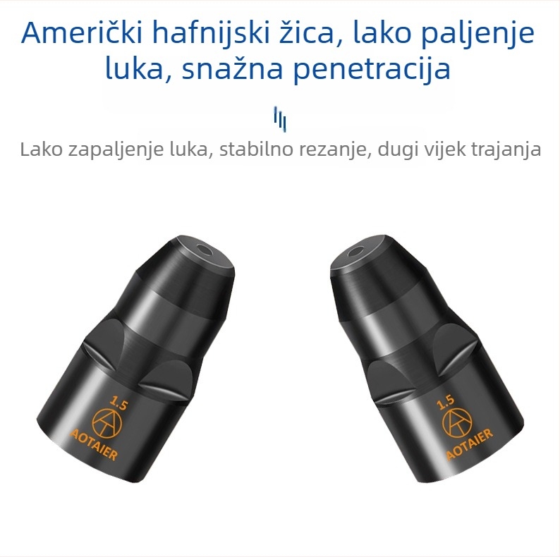 Set mlaznica elektrode za plazma rezanje, Black King Kong P80, hafnijski žica, zrak-plazma, DC radna struja