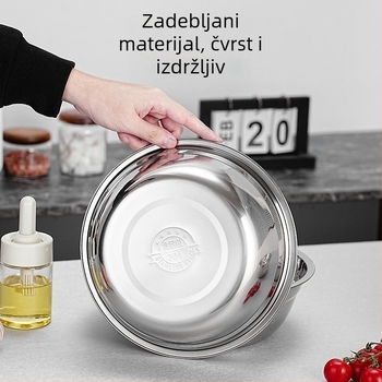 Nerđajući čelik 304, zdjela za juhu za dohranu djece, debela zdjela, prehrambena kvaliteta