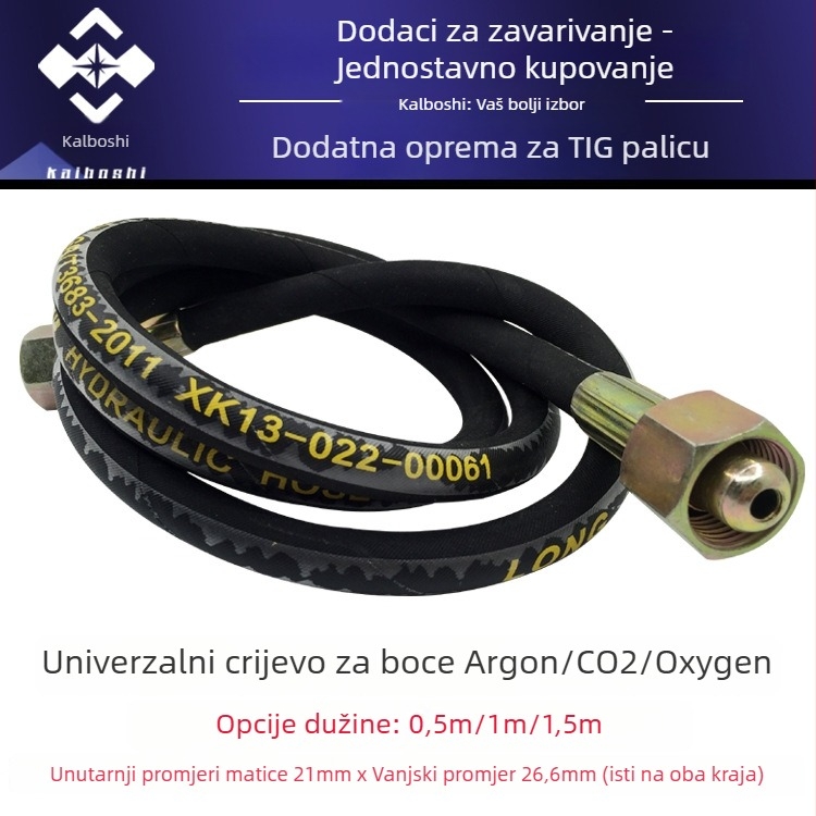 Plinski cjevovod Cabos za argon cilindar, željezno tijelo, prilagođena obrada