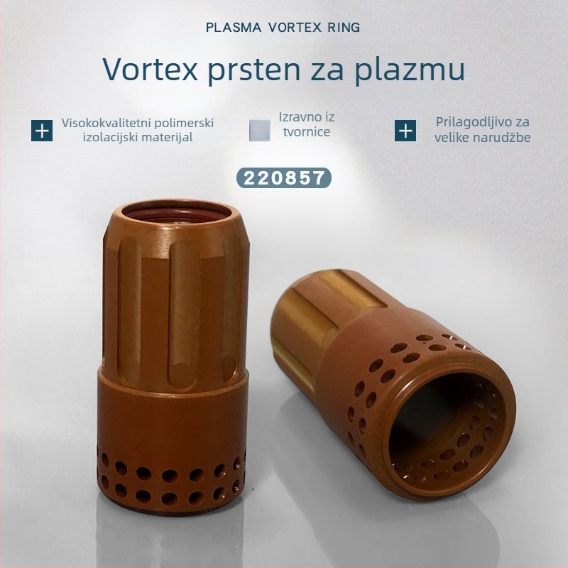Pribor za plazma rezanje: vrtložni prsten, zaštitni poklopac elektroda mlaznice 105, šunt; kompatibilno s 40A PT31 pištolom za rezanje; ovlaštena privatna marka
