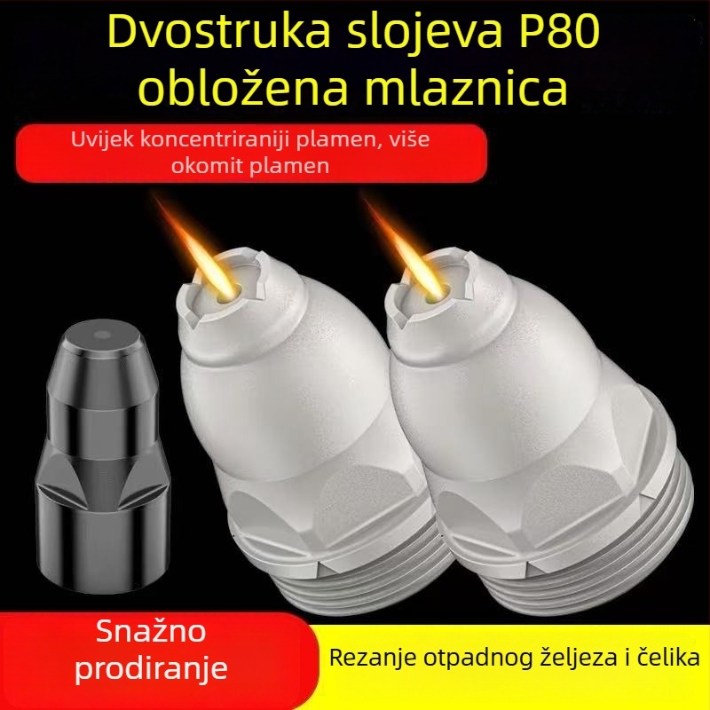 P80 plazma mlaznica za rezanje s kontaktnim elektrodom i zaštitnim poklopcem