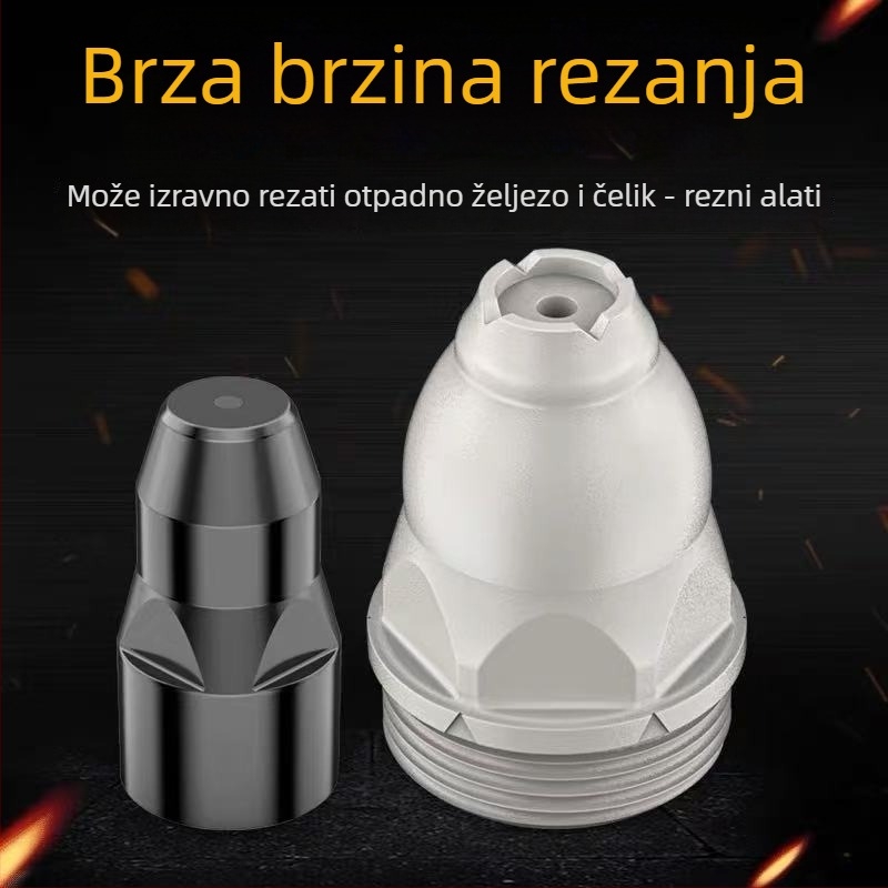 P80 plazma mlaznica za rezanje s kontaktnim elektrodom i zaštitnim poklopcem