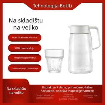 Nordijski stil sklop staklenih karafa za hladnu vodu, 5 komada s čašama