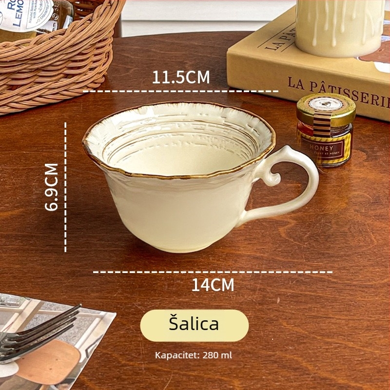 Set zdjelica i tanjura u japanskom stilu, keramika, pečena u rimskoj peći, mikrovalna kompatibilna