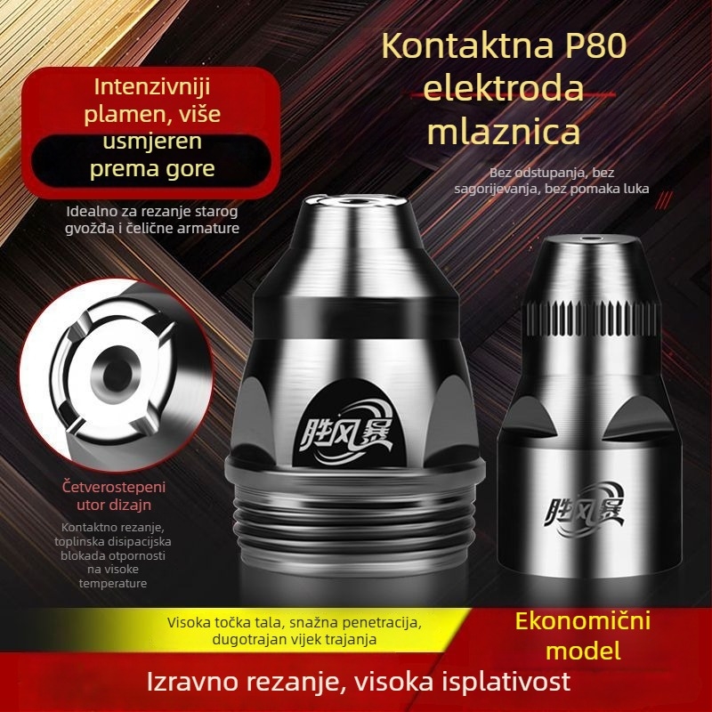 P80 kontaktna mlaznica za plazma rezanje – 100/120 plazma elektroda, pribor za pištolj za rezanje