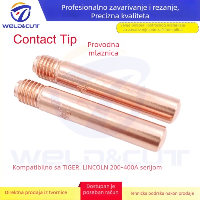 14H30 14H35 Kontaktni vrh od krom-zirkon bakra za Tweco/Lincoln 200/300/400