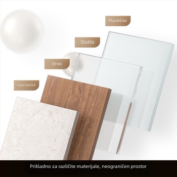 Držač čaša za zid (Materijal: Nehrđajući čelik; Funkcija: bez bušenja; Ugradnja: zidna; Stil: moderni minimalistički; Težina: 60 g)