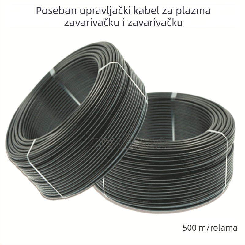 Linija kontrole plamenika za zavarivanje i plazno rezanje, bakrena, 2x0.3 / 2x0.4, 500 m po rolni, kompatibilna s plamenicima QQ150 WP17/18/26, QQ300A i QQ500A