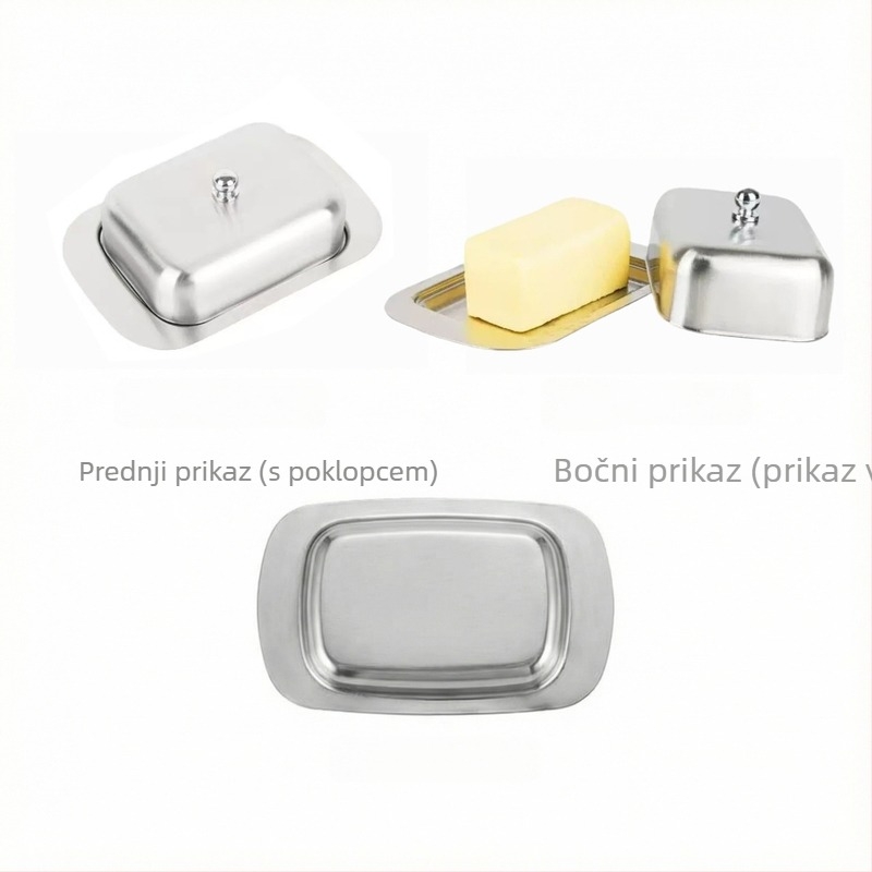 Kutija za maslac od nehrđajućeg čelika – minimalistički moderni dizajn, ispis logotipa dostupan, prilagodba, premium razred