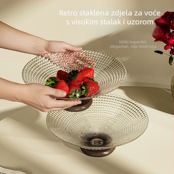 Plastična posuda za voće – jednostavan stil, prugasti uzorak, lansiranje 2025 (Materijal: Plastika; Kategorija: Posuda za voće; Lansiranje: 2025; Stil: Jednostavan; Uzorak: Pruge)