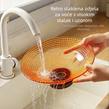 Plastična posuda za voće – jednostavan stil, prugasti uzorak, lansiranje 2025 (Materijal: Plastika; Kategorija: Posuda za voće; Lansiranje: 2025; Stil: Jednostavan; Uzorak: Pruge)