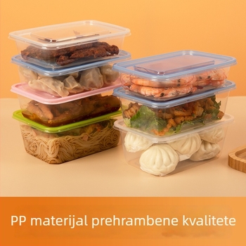 Yang Rui jednokratna pravokutna kutija za obrok, PP plast, prehrambena kvaliteta, šarena kutija za užinu, posuda za čuvanje hrane, mikrovalna sigurnost