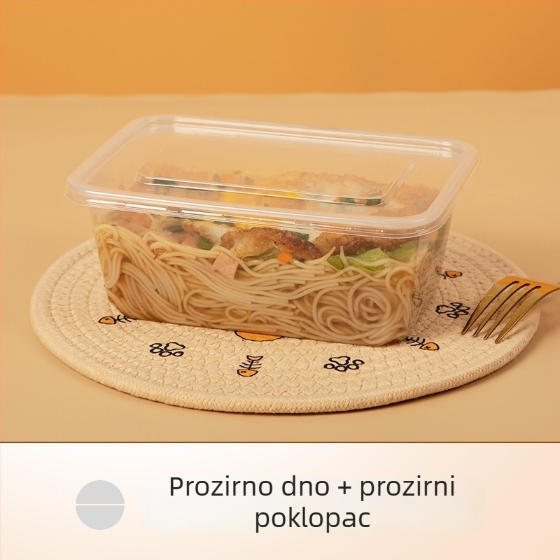 Yang Rui jednokratna pravokutna kutija za obrok, PP plast, prehrambena kvaliteta, šarena kutija za užinu, posuda za čuvanje hrane, mikrovalna sigurnost