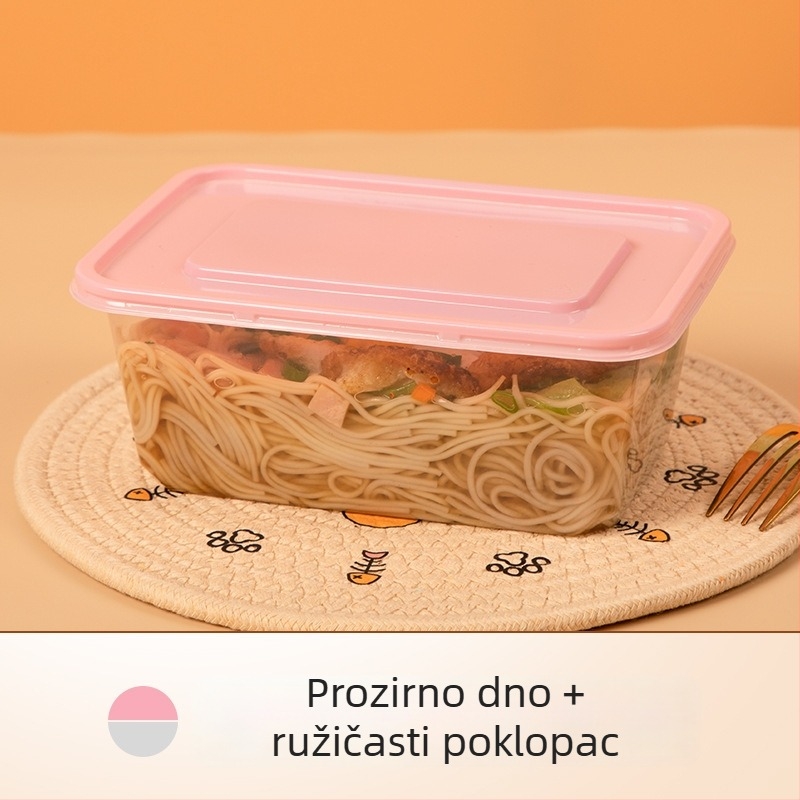 Yang Rui jednokratna pravokutna kutija za obrok, PP plast, prehrambena kvaliteta, šarena kutija za užinu, posuda za čuvanje hrane, mikrovalna sigurnost