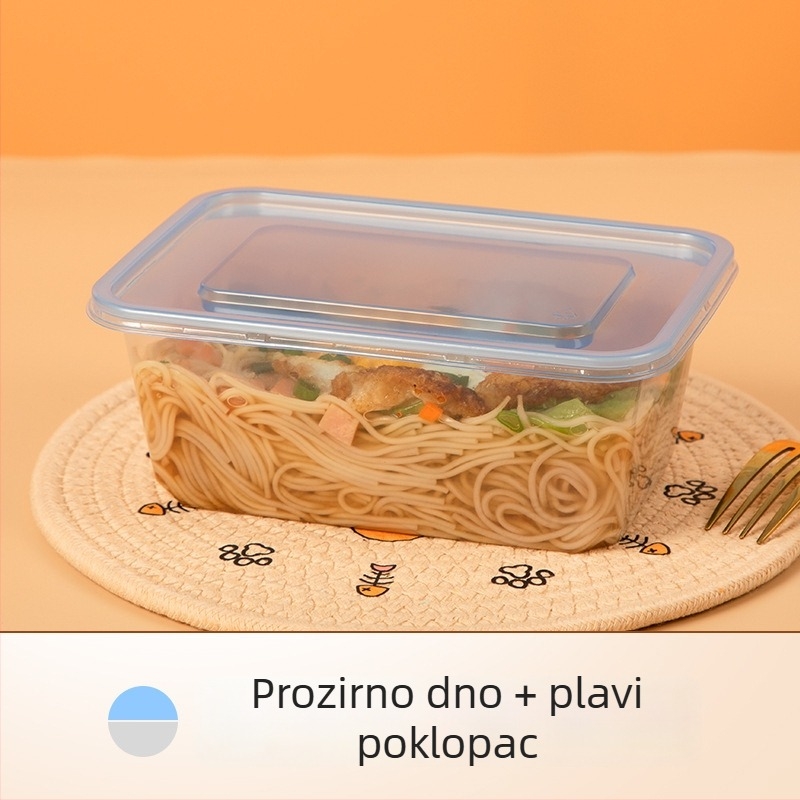 Yang Rui jednokratna pravokutna kutija za obrok, PP plast, prehrambena kvaliteta, šarena kutija za užinu, posuda za čuvanje hrane, mikrovalna sigurnost