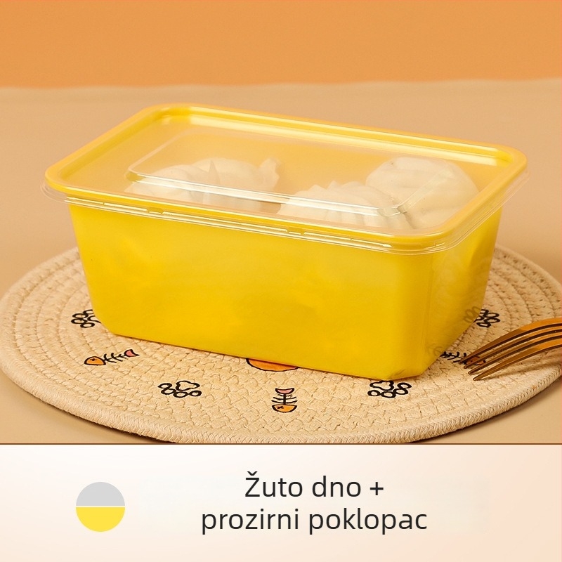 Yang Rui jednokratna pravokutna kutija za obrok, PP plast, prehrambena kvaliteta, šarena kutija za užinu, posuda za čuvanje hrane, mikrovalna sigurnost