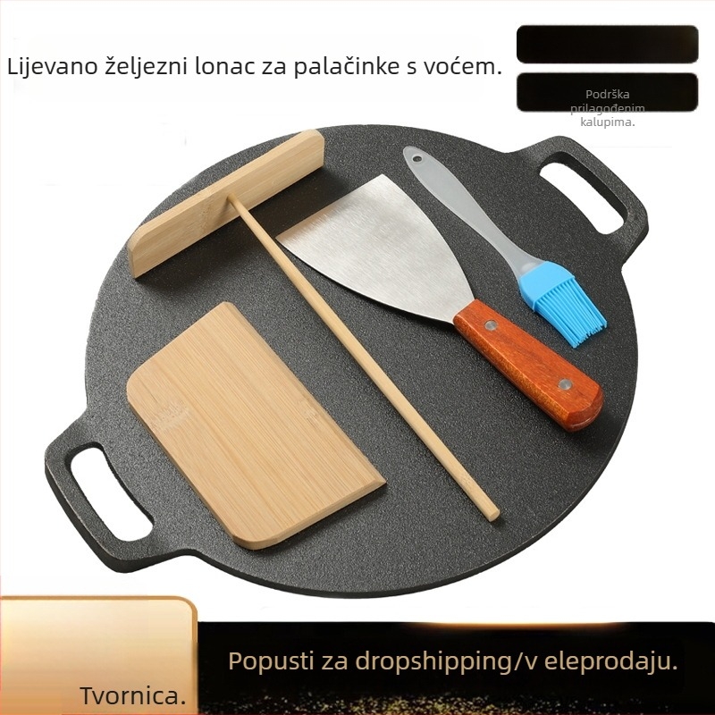 Liveni čelični tiganj za palačinke – višezrnate palačinke
