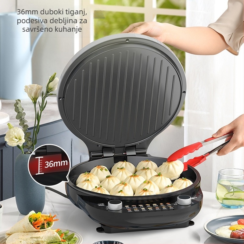 Liren LR-J3651 Električna tava za pečenje — fryer tip, dvostruko grijanje, 220V, 1500W, za 4–5 osoba