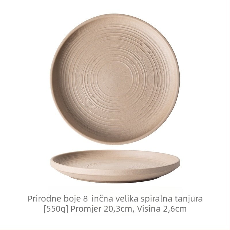 Keramičke zdjele, retro stil, kružni oblik, prikladne za mikrovalnu