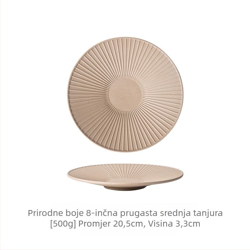 Keramičke zdjele, retro stil, kružni oblik, prikladne za mikrovalnu