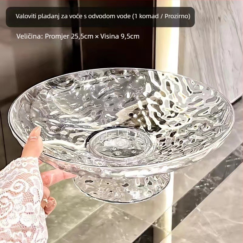 Plastični tanjur za voće, moderni jednostavni stil, bez uzorka, brenda Clear product, izlazak 2025