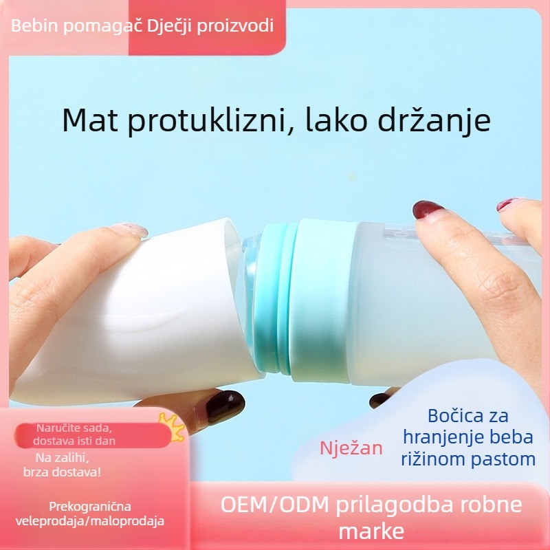Silikonska žlica za rižinu kašu i zdjela za hranjenje beba