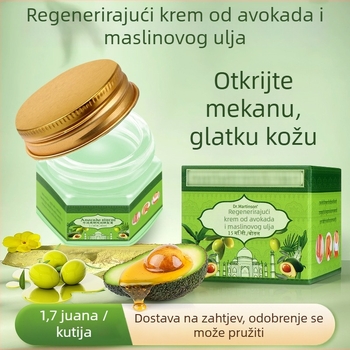 Krema za ispucalu kožu s avokadovim uljem i maslinovim uljem - Dr.Martinson, tekstura pasta, voćni miris, rok trajanja 2 godine, set njege tijela