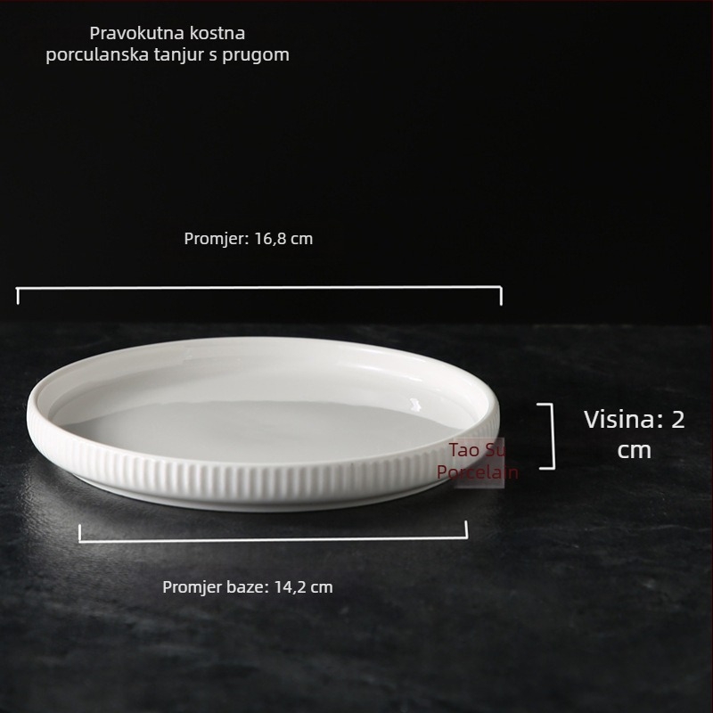 Set posuđa za hotel s logotipom (porcelan; Novi kineski stil; Marka Plain Glow Ceramic; Ispis logotipa; Prilagodba)