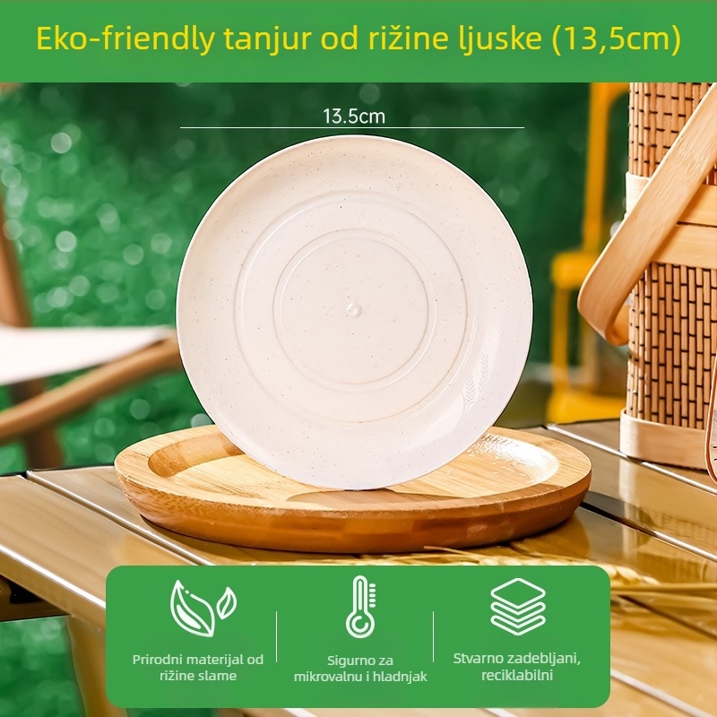 Jednokratni plastični set posuđa, okrugle zdjele i tanjuri, debljina 0.75 mm, kapacitet 1 porcija