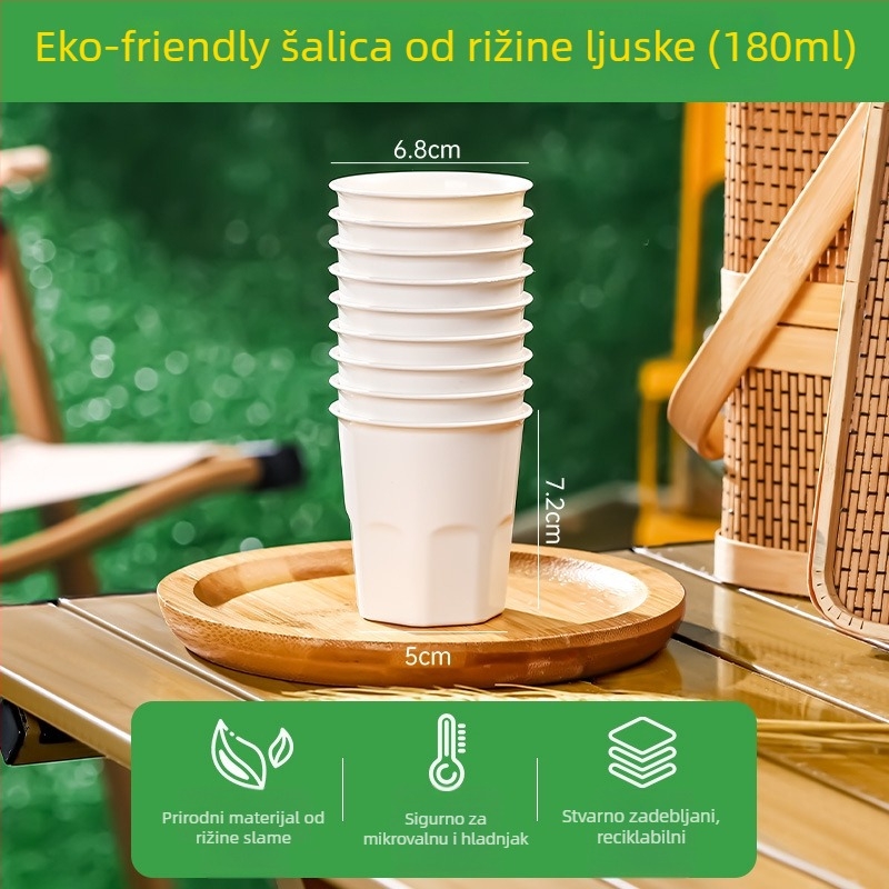 Jednokratni plastični set posuđa, okrugle zdjele i tanjuri, debljina 0.75 mm, kapacitet 1 porcija