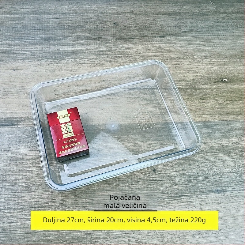 Pravokutni plastični plastićni pladanj za izlaganje delikatesa i hladnih jela, pogodna za mikrovalnu, stil Novi kineski stil