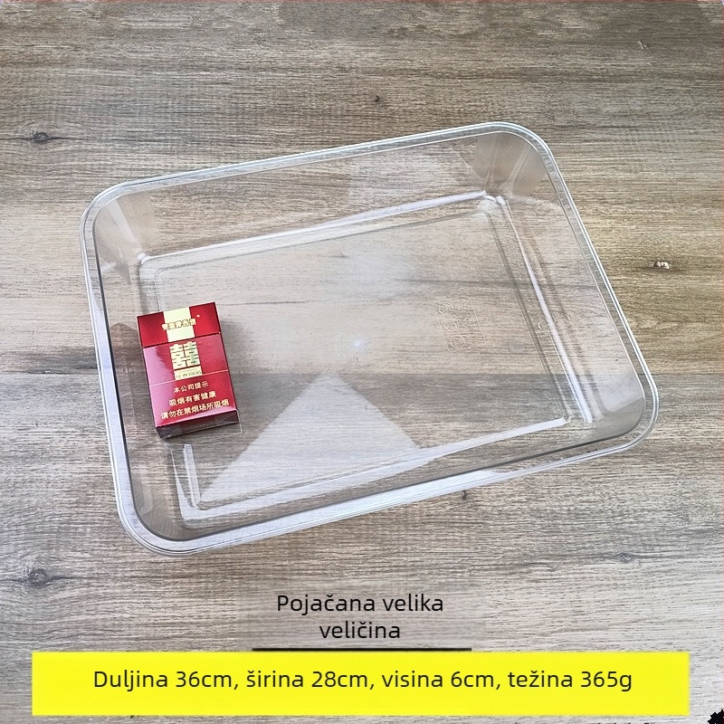 Pravokutni plastični plastićni pladanj za izlaganje delikatesa i hladnih jela, pogodna za mikrovalnu, stil Novi kineski stil