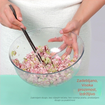 Prozirna otporna zdjela za kućnu upotrebu, pogodna za pečenje kolača, miješenje tijesta, mućenje jaja, salate, instantne rezance i juhe.