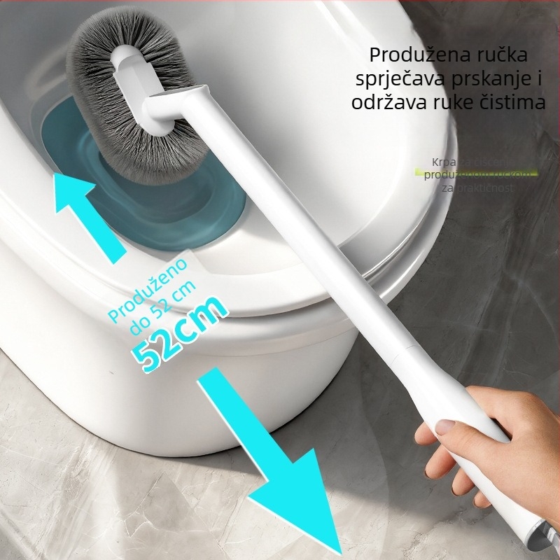 Četka za WC s produženom drškom za kupaonicu, jednokratna kućna verzija