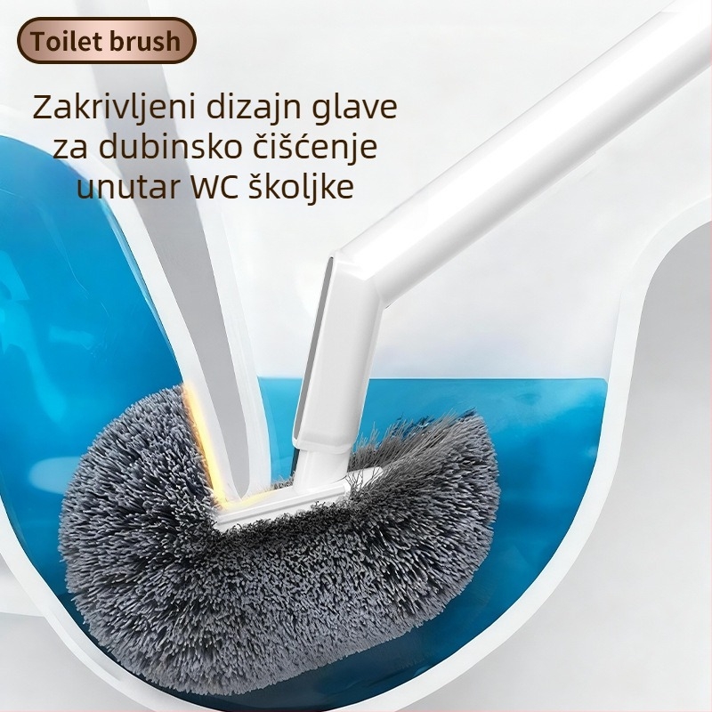 Četka za WC s produženom drškom za kupaonicu, jednokratna kućna verzija