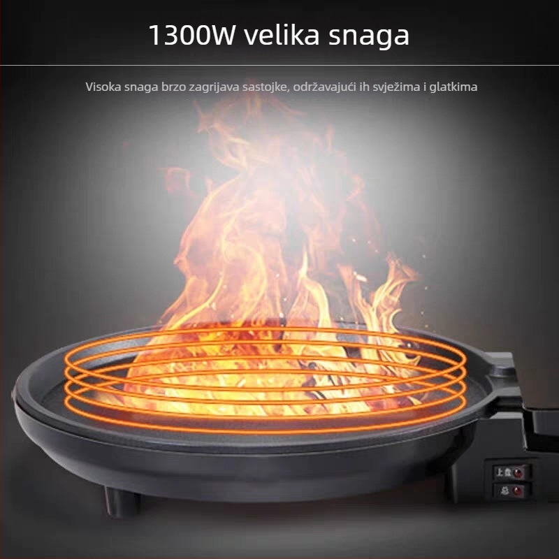 Joyoung električna tava za palačinke 1500W s dvostrukim neovisnim grijanjem, viseći dizajn JK-30K09