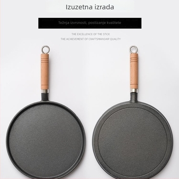 Lijena tava za palačinke, bez premaza, neprijanjajući, ručna palačinka tava, griddler, tradicionalna tava od lijevanog željeza
