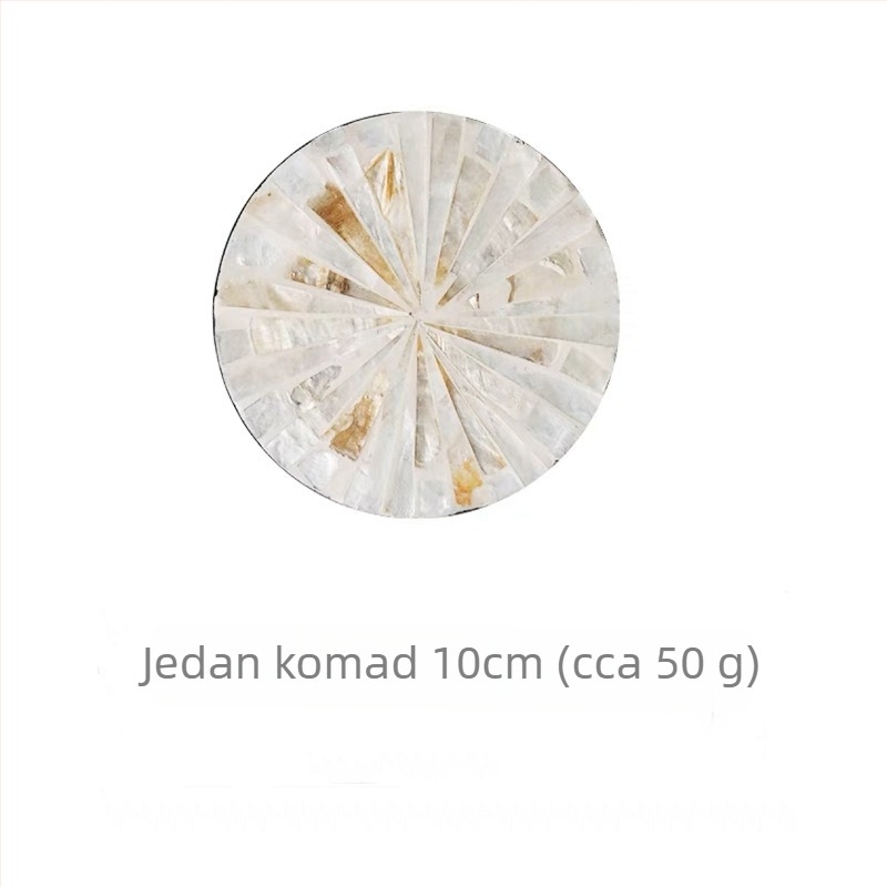 Podložke za tanjure od školjki s cvjetnim uzorkom, kvadratne, Nordic stil (Materijal: školjke; Uzorak: cvijeće; Oblik: kvadrat; Stil: Nordic; Biorazgradivo: Da)