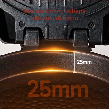 Električno tava za palačinke s dvostrukim grijanjem i gumbom za upravljanje, 1200W, 220V, 50Hz.